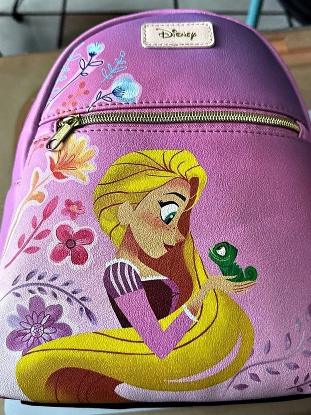 Disney Tangled Rapunzel & Pascal Ombre Mini Backpack Pink & Black